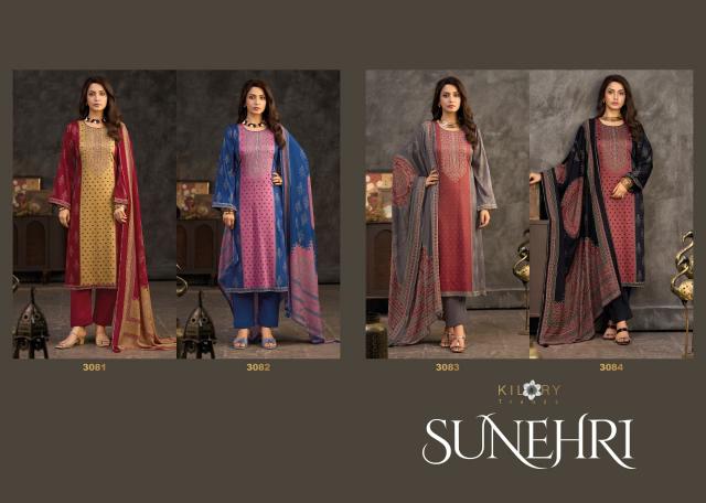 Kilory trends sunehri synthetic dress materials wholesale